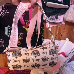 Juicy Couture Pink and Cream Shoulder Bag